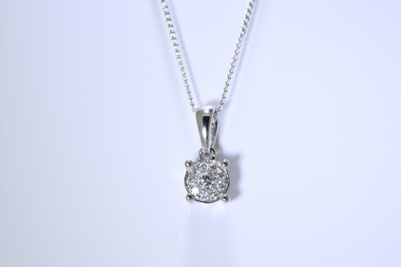 Diamond Pendant Set in 18 carat Gold.