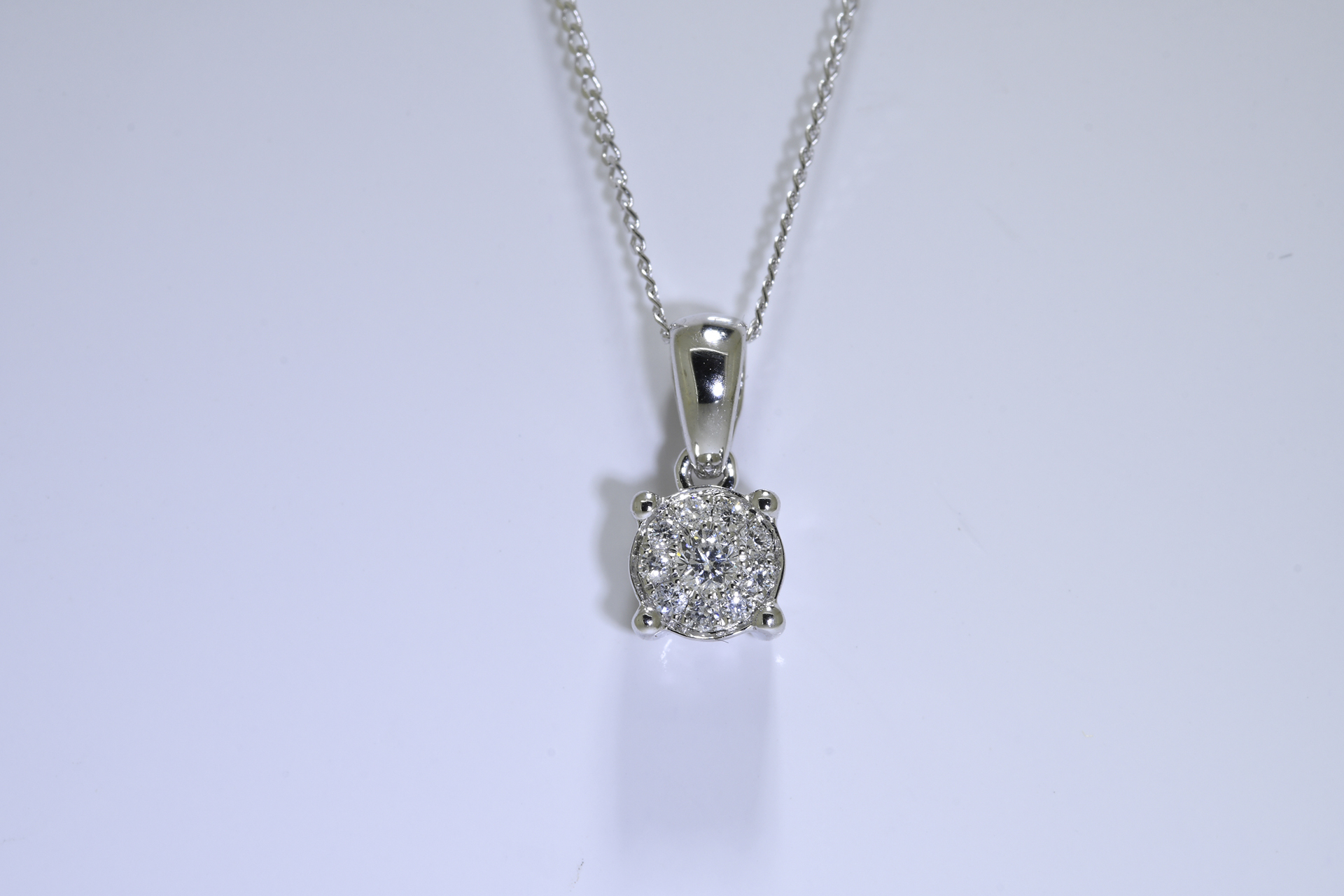 Diamond Pendant Set in 18 carat Gold.