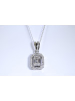 Diamond Baguette Pendant Set in 18 carat Gold.