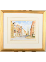 Original Watercolour by John Chisnall titled "Cheyne Road, Chelsea"